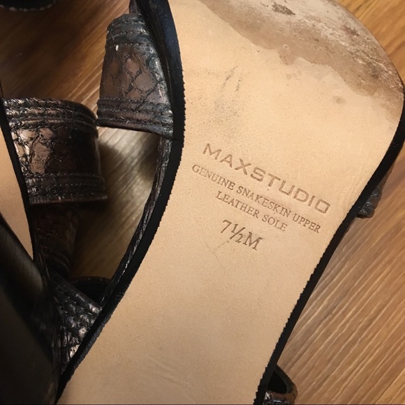 Max Studio Snakeskin Heels - Picture 7 of 8